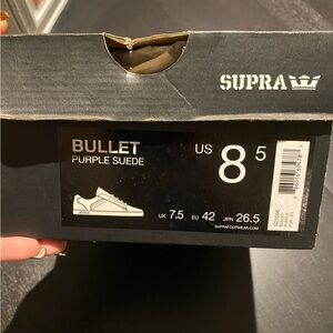 Supra Bullet Shoes in Vibrant Purple Suede